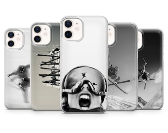 Snow Mountain Ski Phone Case | Werner Alps | Cover for iPhone: 17Pro 16 15 14 13 SE Max Pro - Samsung Galaxy S25 - Google Pixel 10 | White