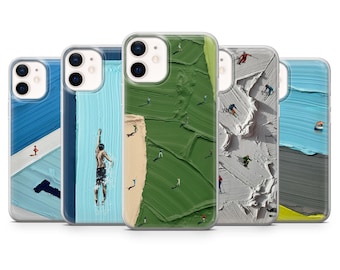 Sport Art Phone Case | Werner Bronkhorst | Cover for iPhone: 17Pro 16 15 14 13 SE Max Pro - Samsung Galaxy S25 - Google Pixel 10 | Beige