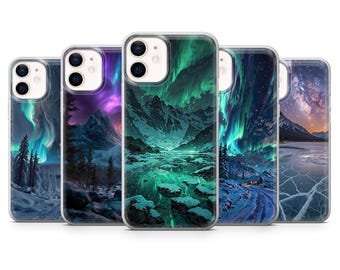 Northern Lights Phone Case  | Sky Norway | Cover for iPhone: 17Pro 16 15 14 13 SE Max Pro -Samsung Galaxy S26 - Google Pixel 10A | Blue