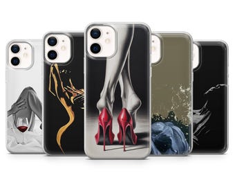 Feministische Malerei Handyhülle | Frauen Kunst | Hülle für iPhone: 17Pro 16 15 14 13 SE Max Pro - Samsung Galaxy S25 - Google Pixel 10 | Silber