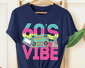 60s Vibe Vintage Retro T-Shirt | 1960s Styles Party Shirt | Music Lover Gift