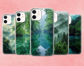 Nature Phone Case, Green Landscape Cover for iPhone, Samsung, Pixel