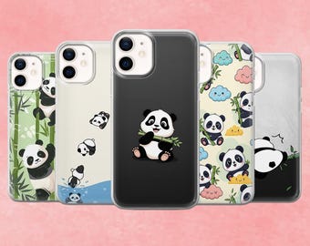 Panda Bamboo Phone Case, Zoo Animal Cover for iPhone, Samsung, Pixel