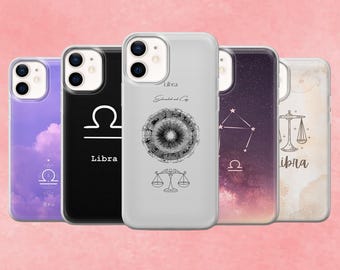 Étui pour téléphone signe du zodiaque Balance, astrologie horoscope pour iPhone, Samsung, Pixel