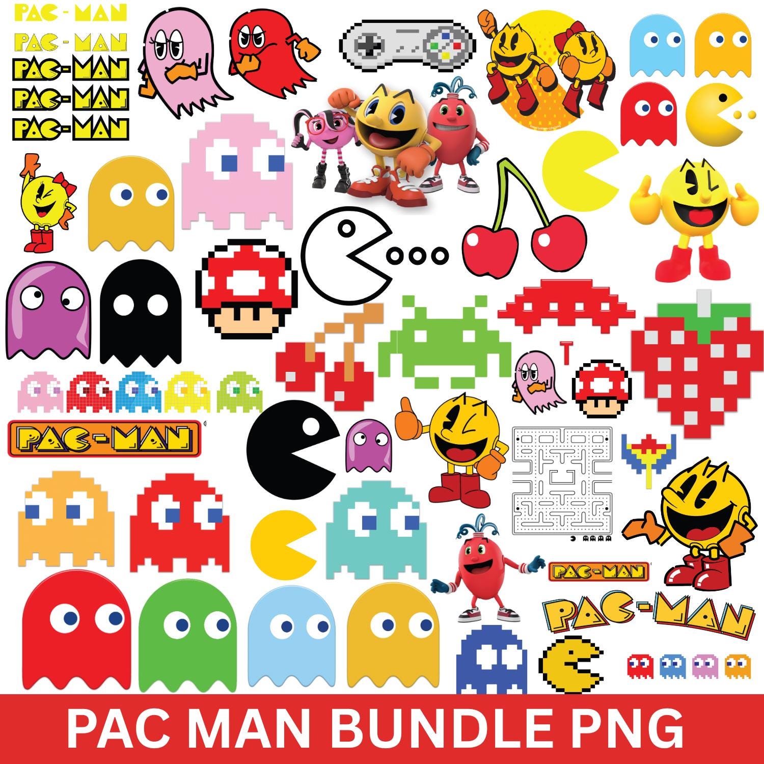Pacman pixel art - Etsy 日本