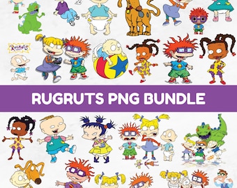 Pacote de imagens clipart dos personagens de desenho animado Rugrats, arquivos PNG e vetoriais (download instantâneo)