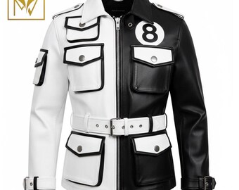 8-ball Pool Genuine Leather Jacket - Hand Made - Etsy Canada
