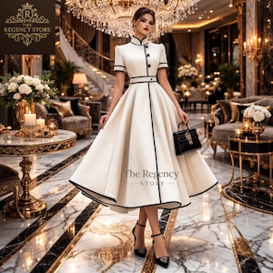 midi women's jacket dresses special occasions Ivory 2 Piece Satin Boat Neck Midi Wedding Dress with Jacket