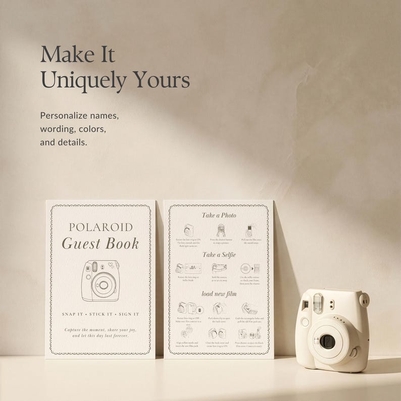polaroid guest book