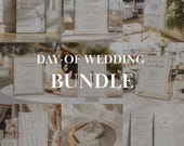 Day-of Wedding Template Bundle - Minimal Sign Set, Editable Canva Templates | WD03
