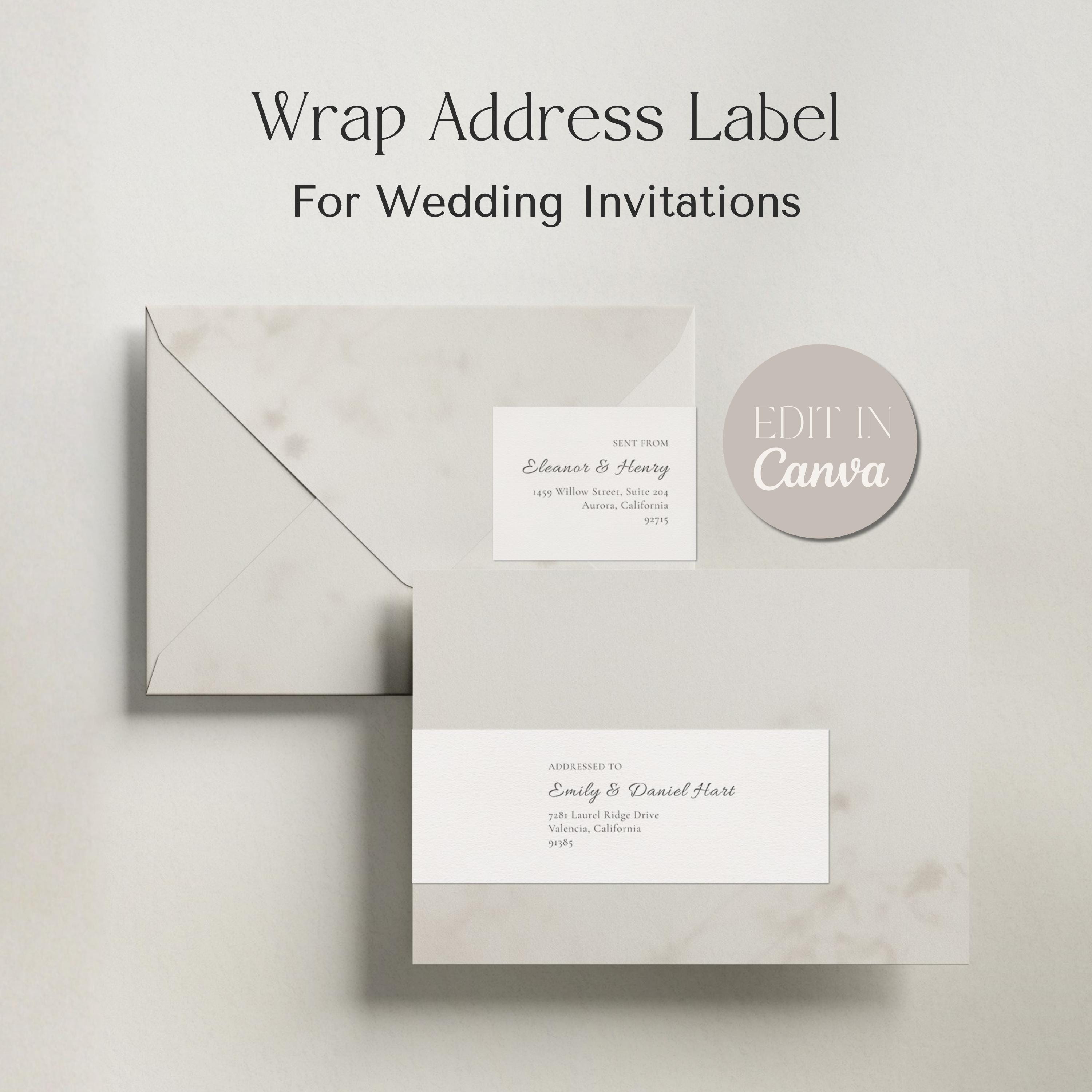 Wrapping Address Labels Wrap Around Address Label Template - for Wedding Return Address ...