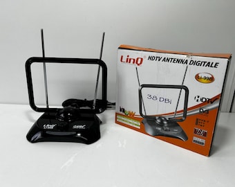 LinQ Digitale TV-Antenne DVB-T Verstärkt 38dBi Full HD VHF UHF Li-99b