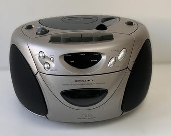 Tragbares Hi-Fi-Stereo-Boombox-Radio CDS-10 80er-Jahre FM/AM CD-Kassette