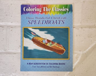 Vintage Coloring the Classics Chris Craft Speedboats Coloring Book