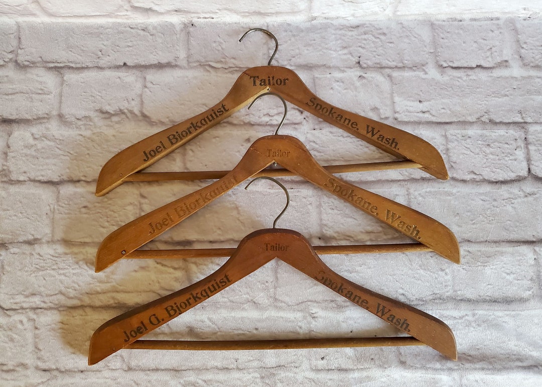Vintage Wood Advertising Hanger Tailor Shop Spokane WA Etsy