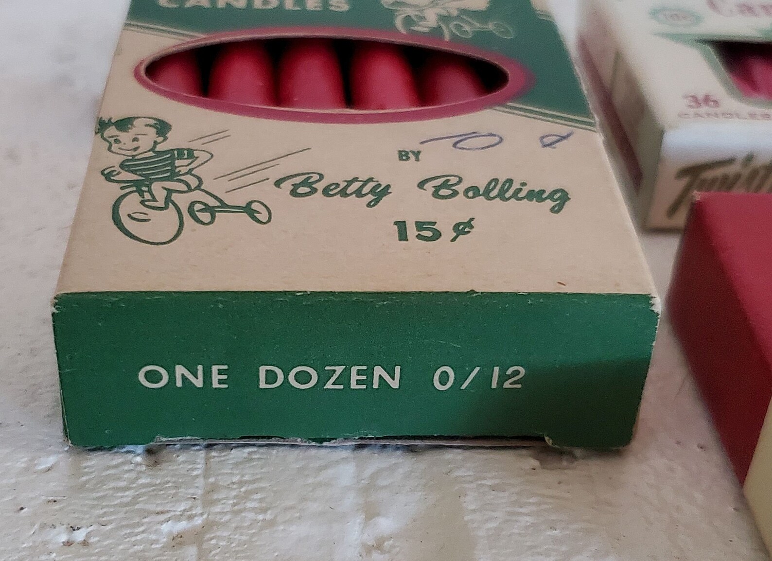 Vintage Birthday Candles in Box 1950s Set of 3 Etsy