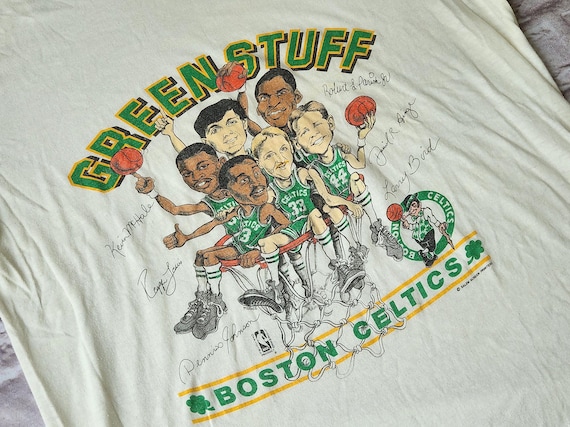 Vintage Boston Celtics Championship Green Stuff T-shirt - Original