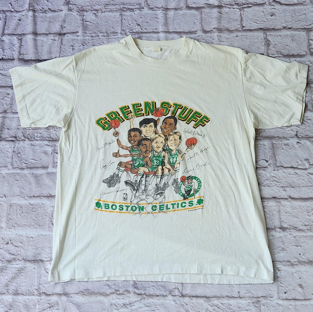 Vintage Boston Celtics Championship Green Stuff T-shirt - Original