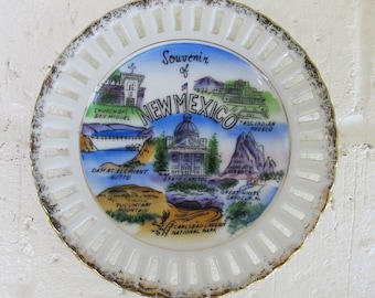 Vintage Souvenir Plate - New Mexico