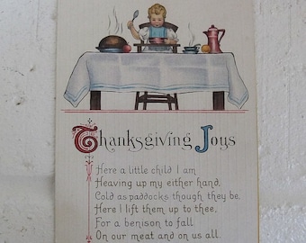 Vintage Thanksgiving Joys Post Card