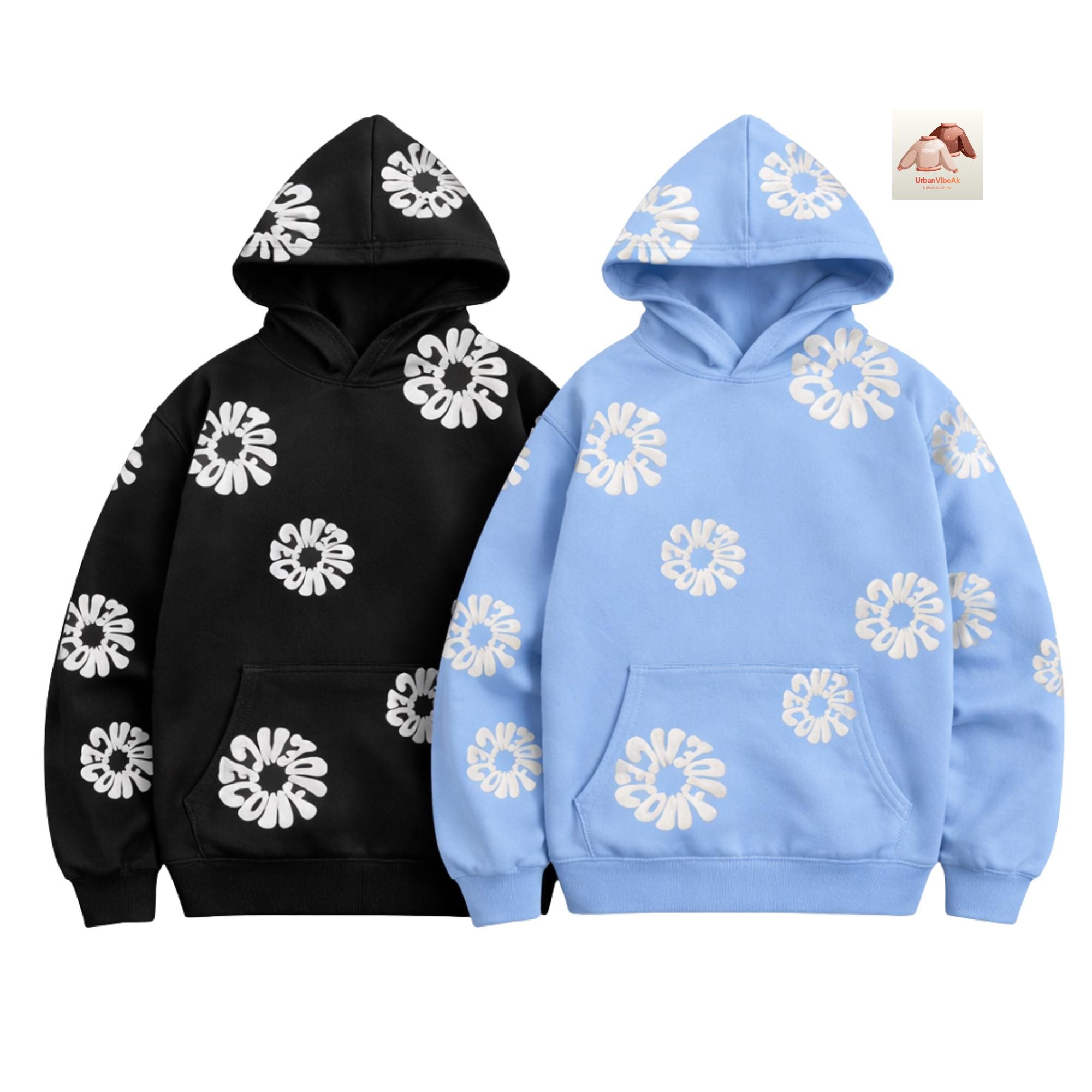 Flower Hoodie Blue - Etsy