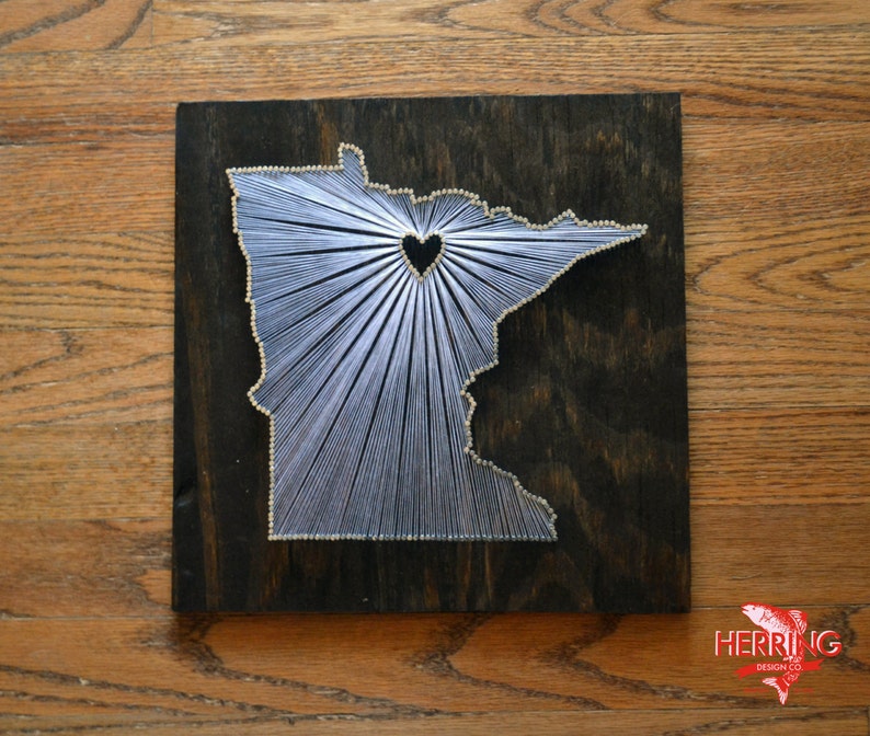 Stained Minnesota State String Art Grand Rapids MN Etsy