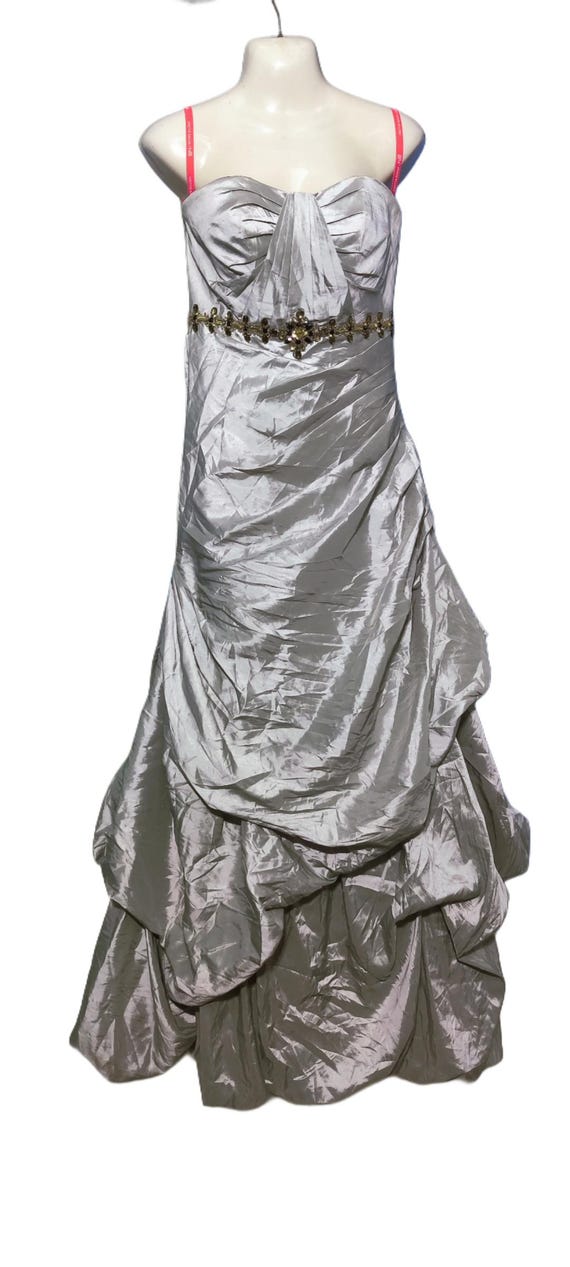 long prom dresses satin Simple Blue V Neck Satin Long Prom Dress Formal Dress With Pockets US16 / Royal Blue main image 1