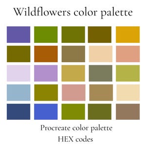 Wild Nature Essence – 35 Color Digital Palette Collection, 25 PNG Swatches + 25 HEX Codes in 5 ZIP Folders, Instant Download