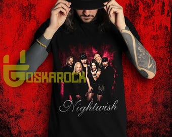 Koszulka zespołu Nightwish, koszulka z gadżetami z symfonicznego metalu z lat 90., koszulka unisex z muzyką