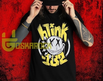 Koszulka Blink-182, koszulka zespołu punkrockowego retro z lat 90., koszulka unisex z muzyką
