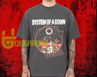 System of a Down BYOB T-shirt – 90-tals retro metalbandmusik-t-shirt
