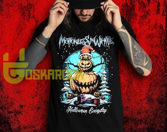 Koszulka „Motionless in White” – koszulka inspirowana gadżetami Helloween Every Day, koszulka zespołu heavymetalowego w stylu retro, koszulka unisex z muzyką
