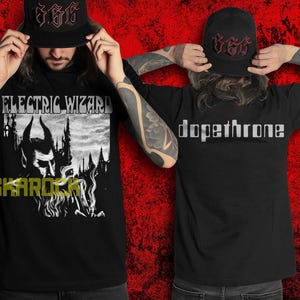 Elektrisk trollkarl Dopethrone T-shirt: Unisex ultrabomullströja