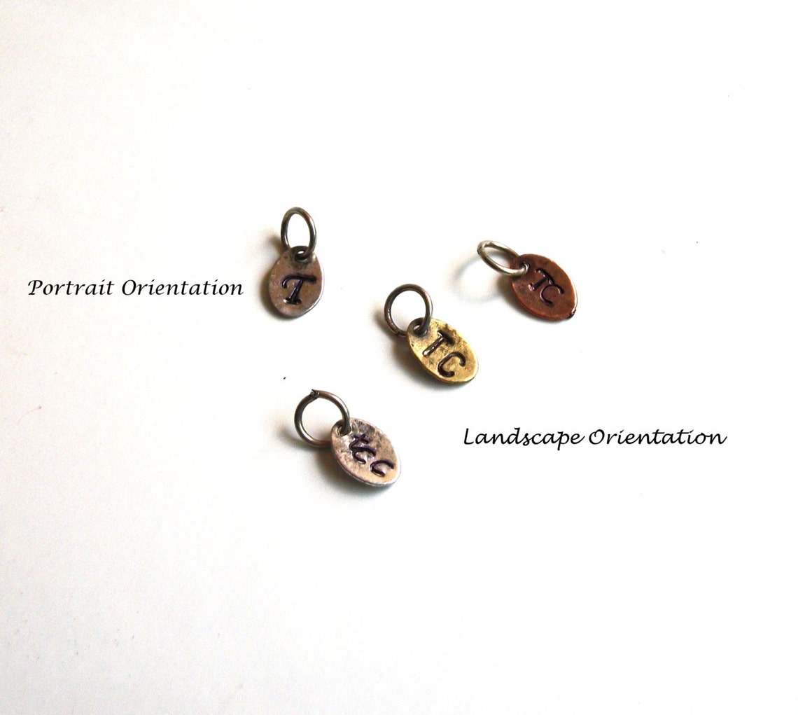 Small Personalized Metal Jewelry Tag Oval in Gold or Copper Etsy