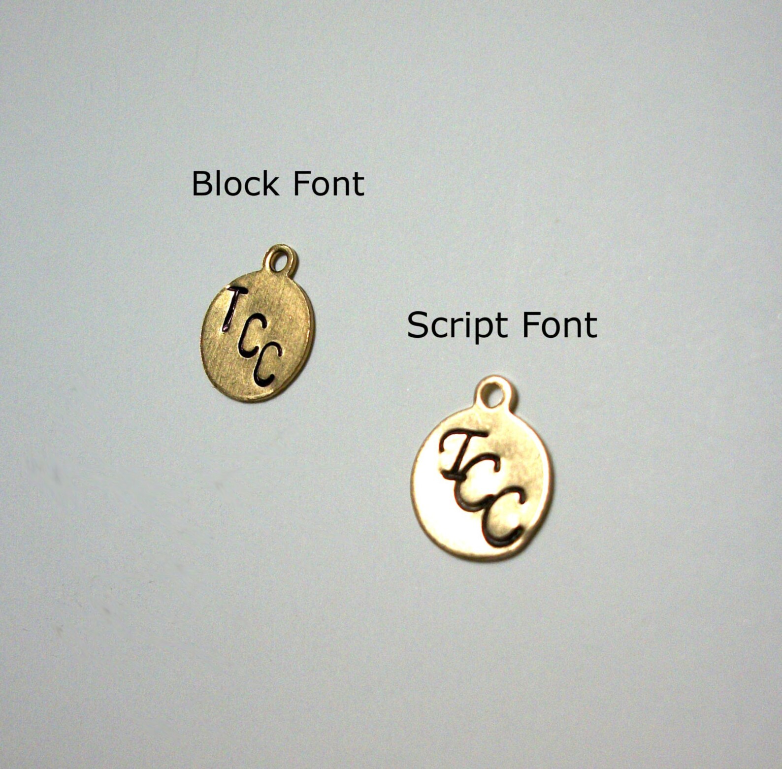 Small Personalized Metal Jewelry Tag Solid Round Brass Etsy