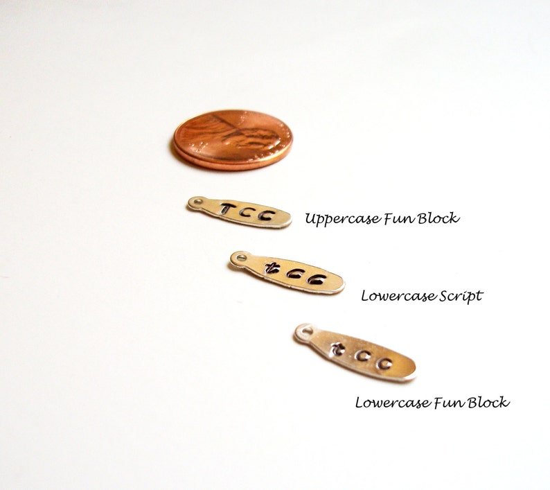 Small Personalized Metal Jewelry Tag Sterling Silver Filled Etsy