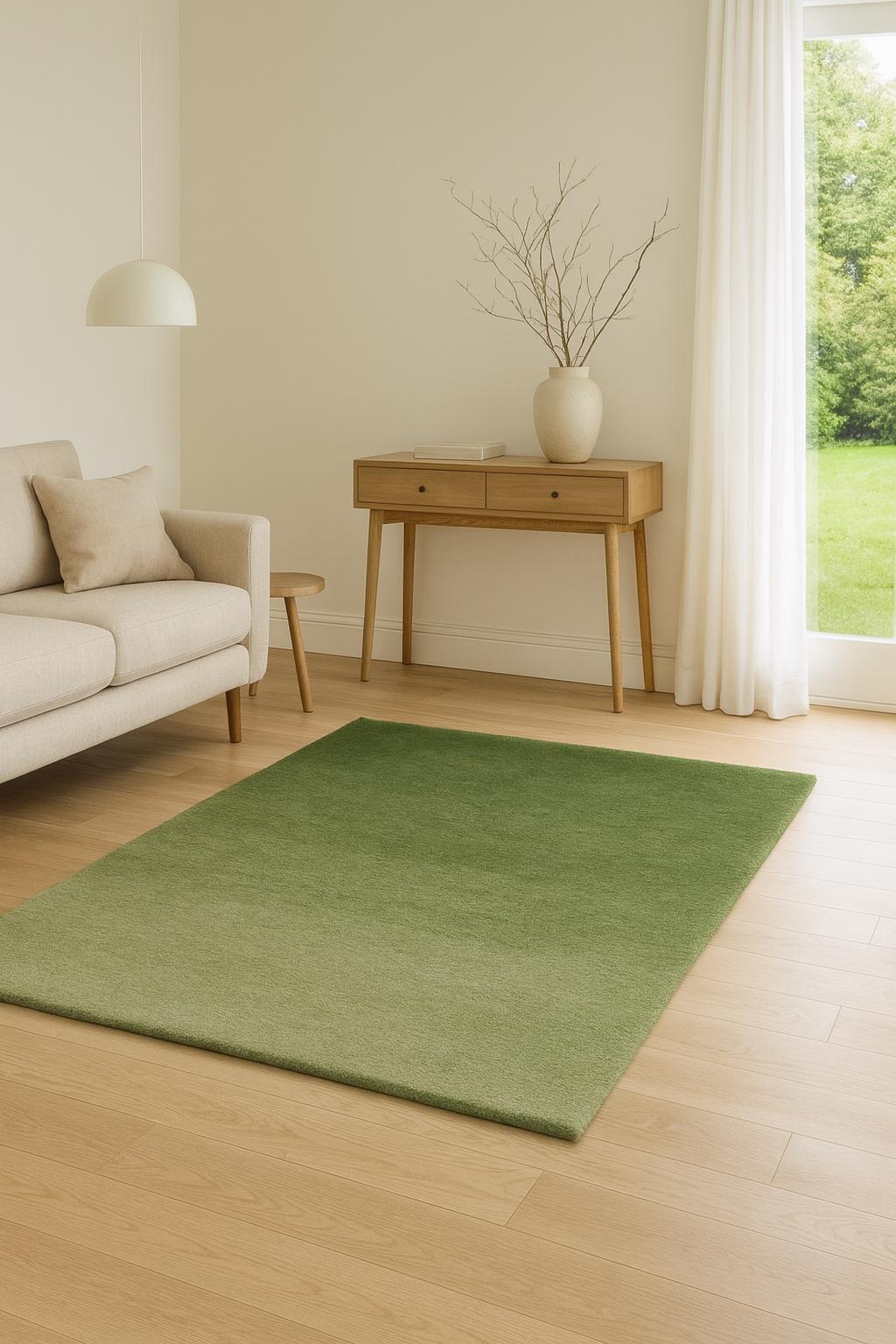 Ombre Gradient Hand-tufted Green Wool Rug and Soft Carpet - Etsy