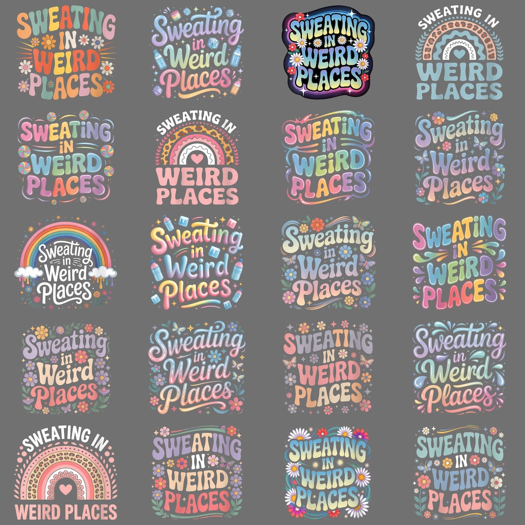 Sweating Weird Places Floral PNG, Funny Adult Humor Groovy Clipart ...
