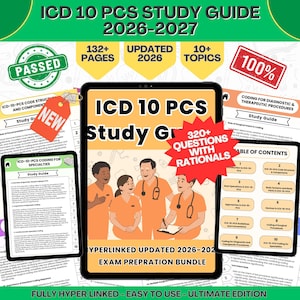 ICD-10-PCS-Lernleitfaden 2026–2027 | Prüfungsvorbereitung Medizinische Kodierung | Notizen zum Prozedurenkodierungssystem (Digitaler Download)
