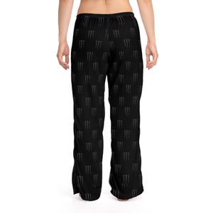 Goth Monster Print Pajama Pants, Dark Grunge Sleepwear image 3