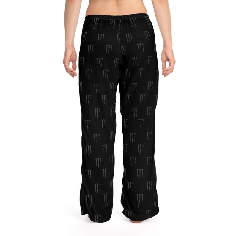 Goth Monster Print Pajama Pants, Dark Grunge Sleepwear image 3