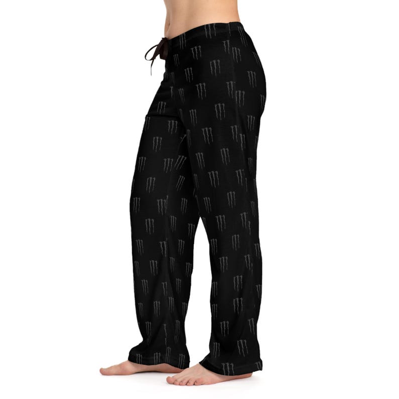 Goth Monster Print Pajama Pants, Dark Grunge Sleepwear image 4