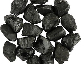 Lote de Espinélio Preto Natural Bruto para Confecção de Joias Artesanais, Presente para Mulheres