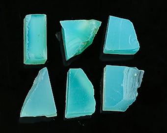 50 Carat Natural Aqua Chalcedony Raw Gemstone Untreated Rough Jewelry Making 15-25 MM