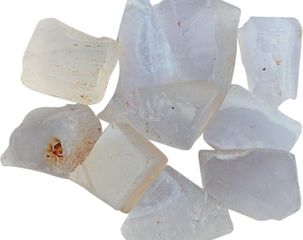 10 Pices 8-14 MM Natural Blue Lace Agate Untreated Rough Jewelry Making