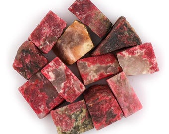 Large Thulite Raw Mineral -(partly UV!) - 6,2kg- Rough Garden