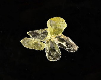 5 Pieces Lot Natural Lemon Quartz Rough 12x12 MM Jewelry Making