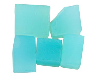 Natural Aqua Chalcedony Raw Gemstone Untreated Rough 8-12 MM 5 Pieces