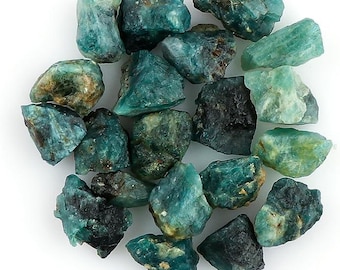 Lote de 10 piezas de cristal de grandidierita natural raro, intacto, en bruto, artesanal, de 12 a 16 mm