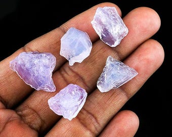 AAA Grade Natural Lavender Quartz Raw Gemstone Lot 18-22 MM 5 Pieces